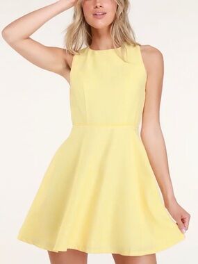 Lulu’s Windsome Yellow Skater Dress